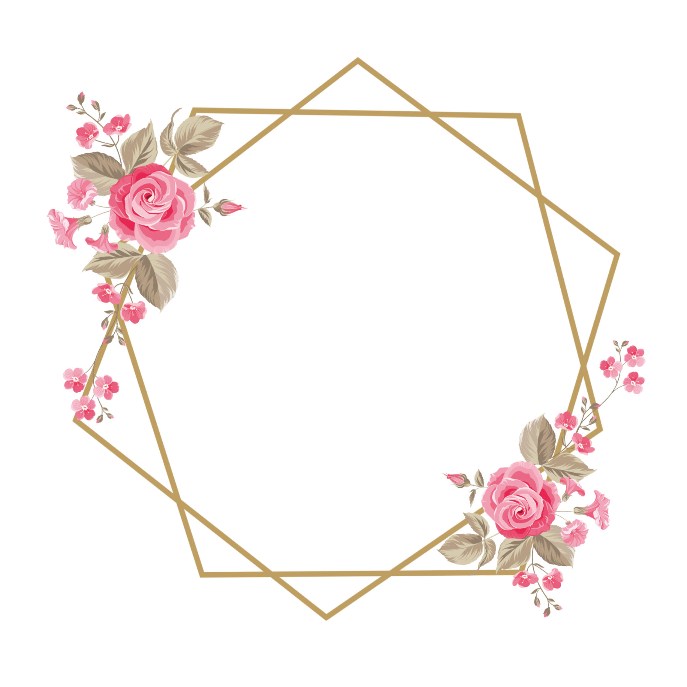 اطار وردي للتصميم - KibrisPDR