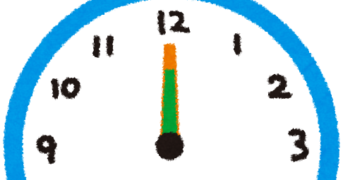 12 時 イラスト詳細 3位