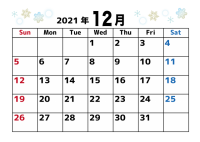 12 月 カレンダー イラスト詳細 13位