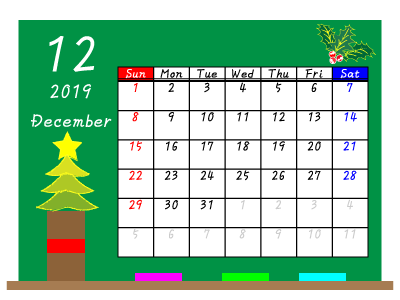 12 月 カレンダー 無料詳細 7位