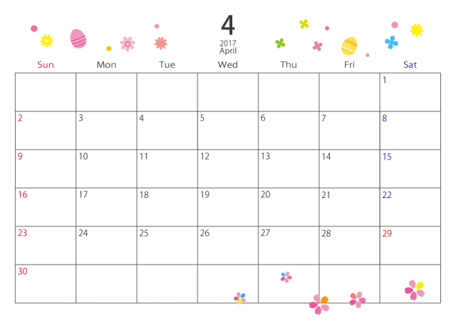 4 月 カレンダー イラスト - KibrisPDR