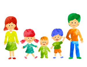 5 人 家族 イラスト詳細 3位