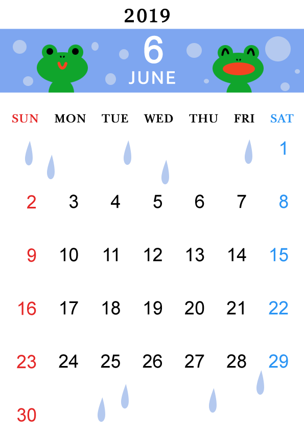 6 月 カレンダー イラスト詳細 8位