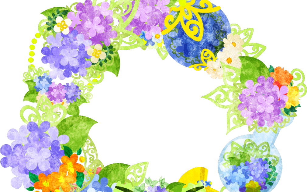 あじさい イラスト 無料 かわいい詳細 5位