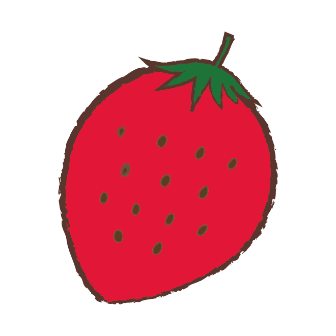 いちご イラスト かわいい 手書き詳細 3位