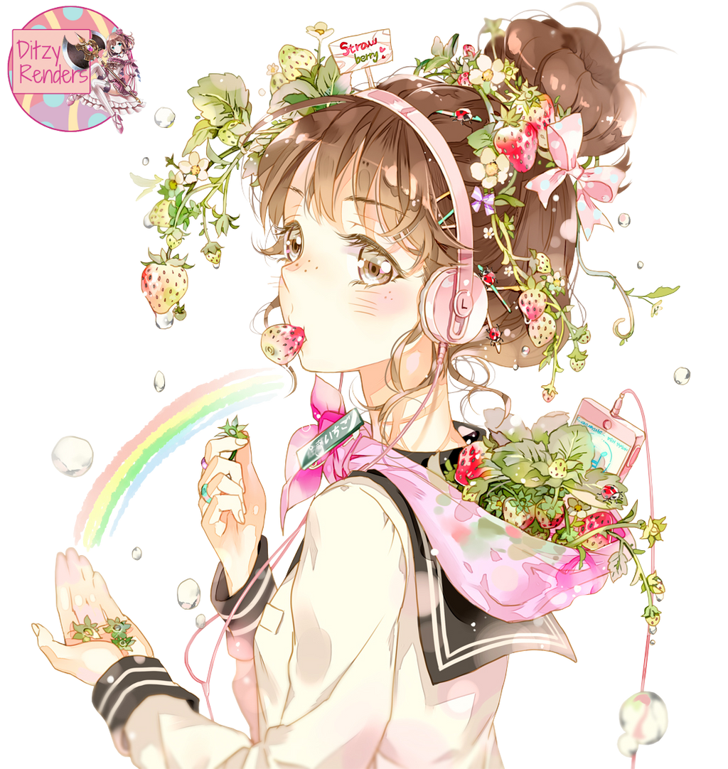 いちご 女の子 イラスト詳細 2位