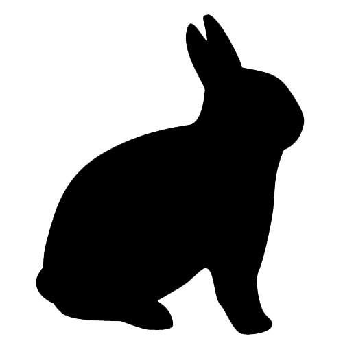 うさぎ シルエット詳細 2位