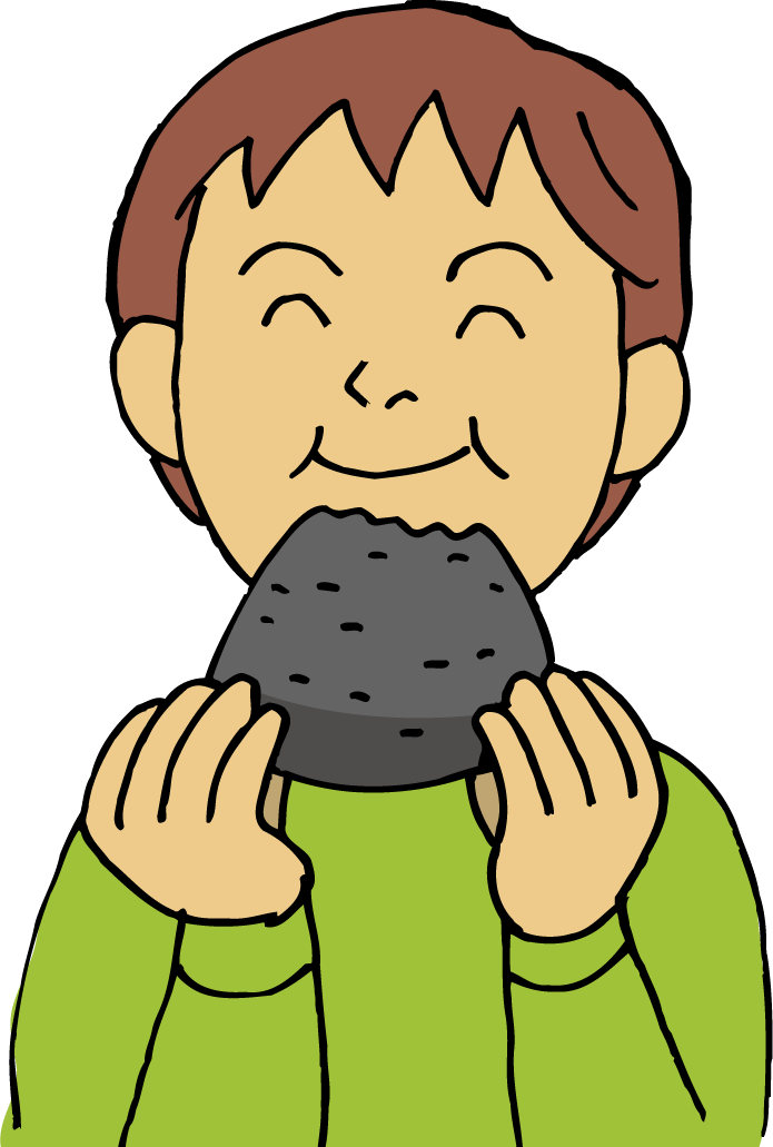 おにぎり を 食べる イラスト詳細 11位