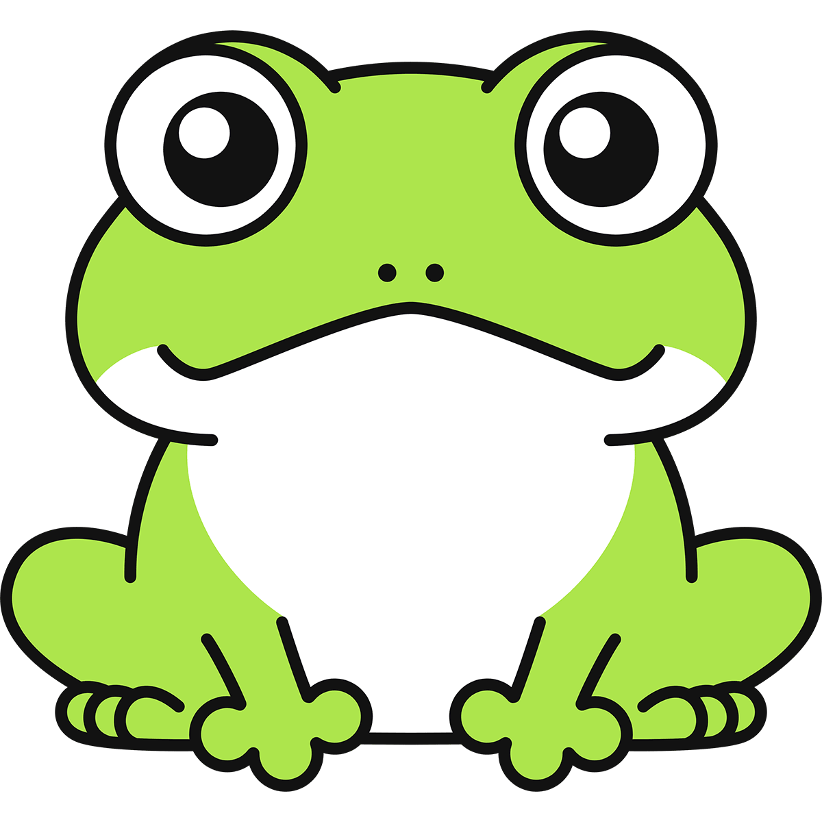 かわいい カエル イラスト詳細 3位