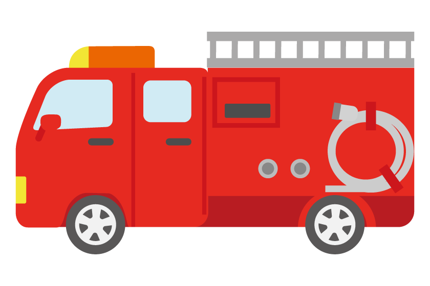 かわいい 消防 車 イラスト詳細 6位