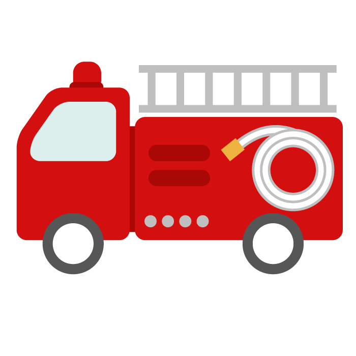 かわいい 消防 車 イラスト詳細 5位