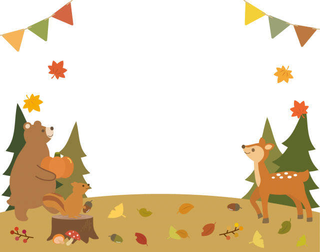 かわいい 秋 イラスト 背景詳細 3位