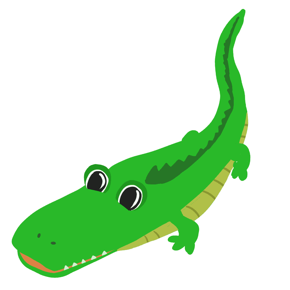 かわいい 簡単 ワニ イラスト詳細 2位