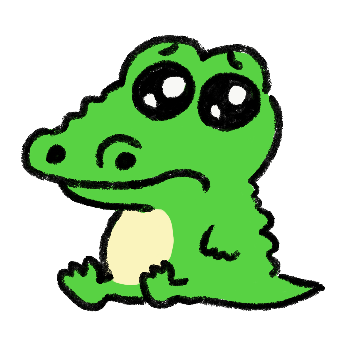 かわいい 簡単 ワニ イラスト詳細 3位
