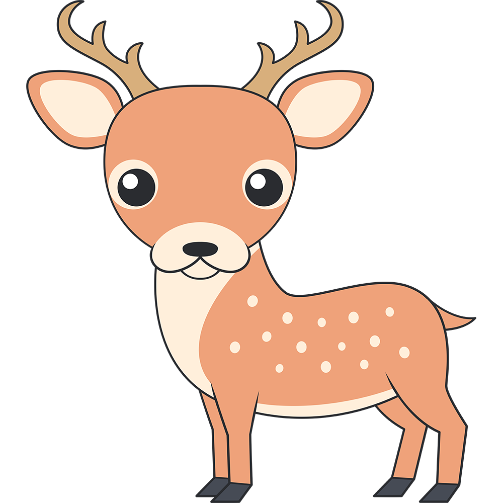 かわいい 鹿 イラスト詳細 7位