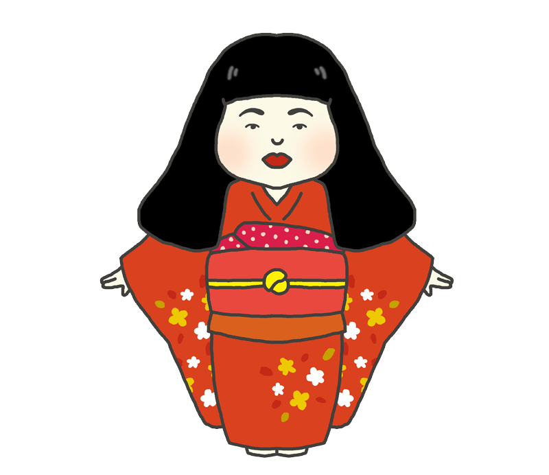 日本 人形 イラスト詳細 2位