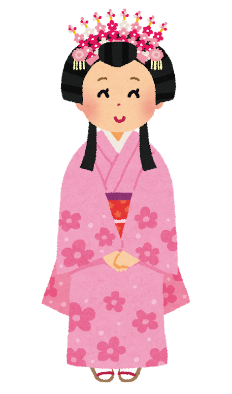 日本 人形 イラスト詳細 11位