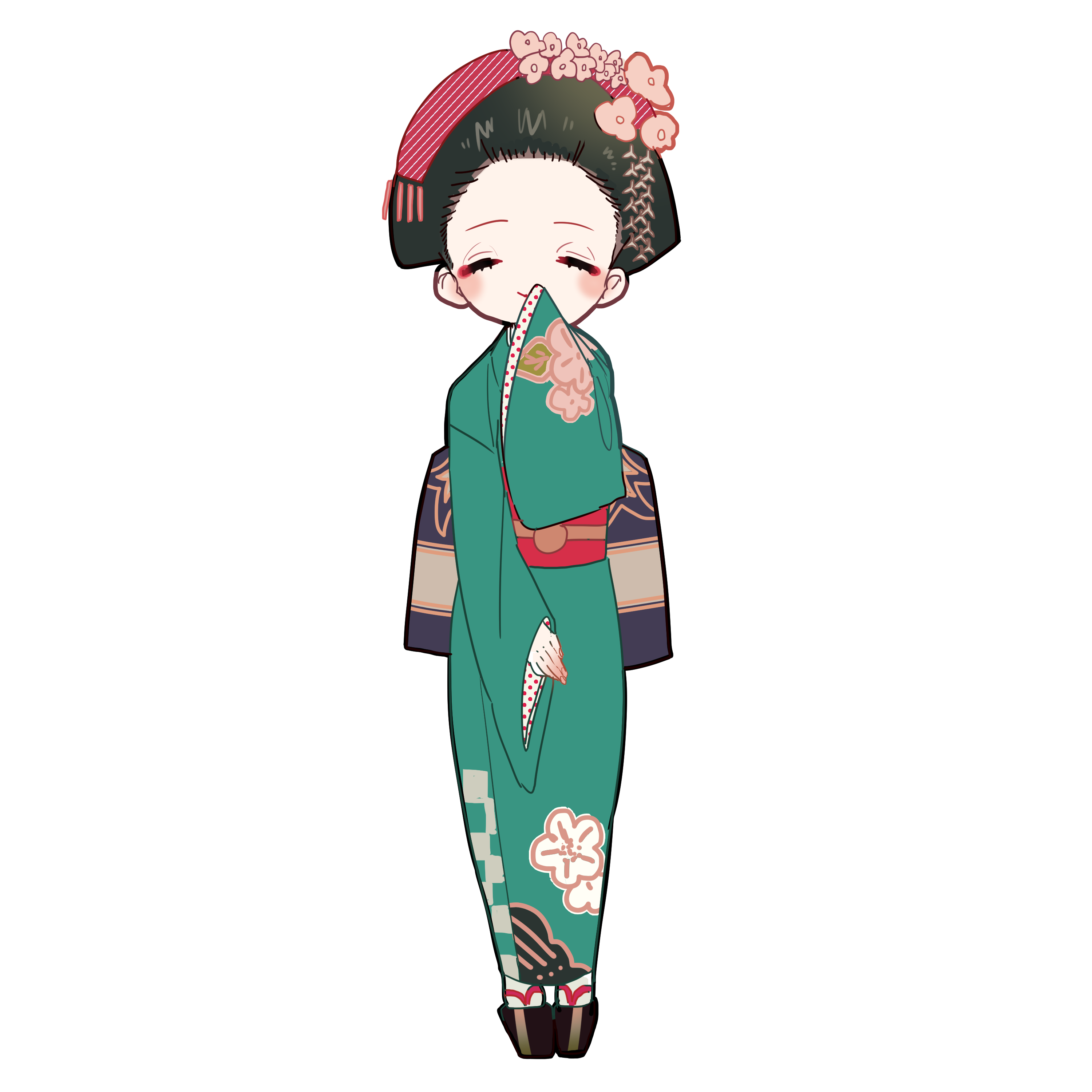 日本 人形 イラスト詳細 4位