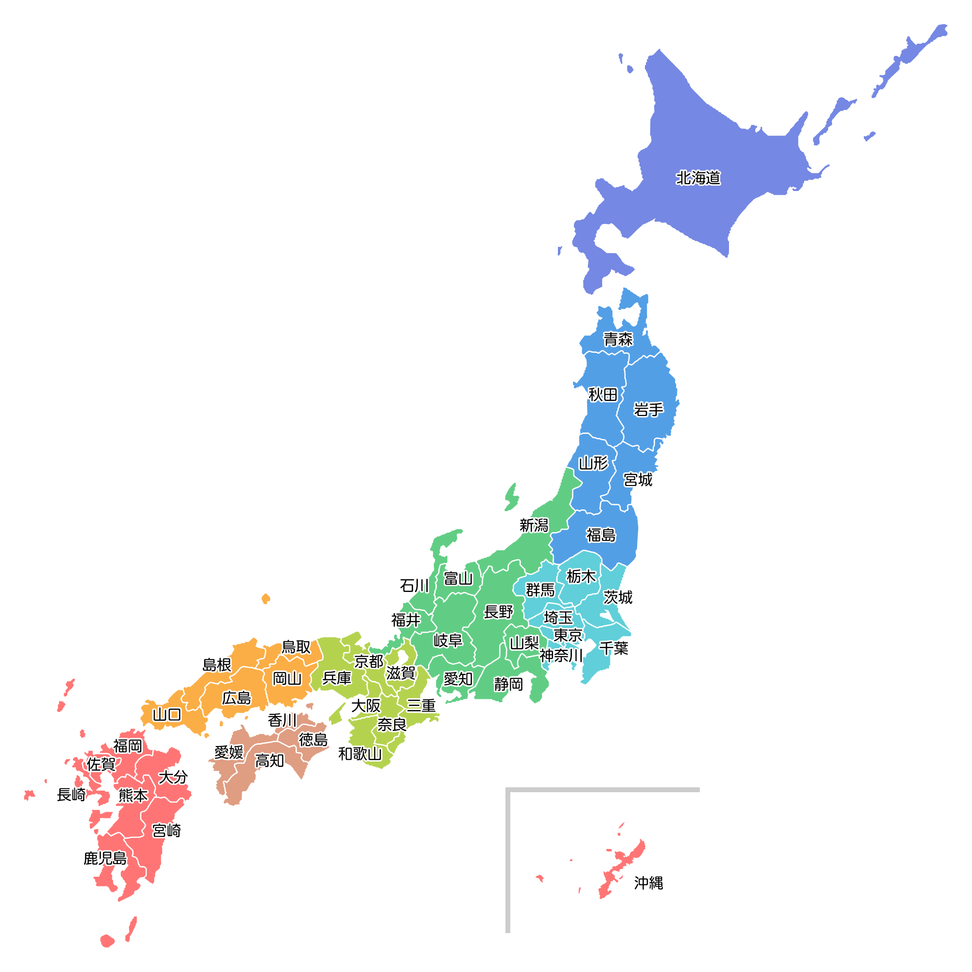 日本 地図 イラスト 無料詳細 6位