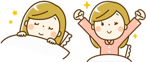 早寝 早起き イラスト詳細 3位