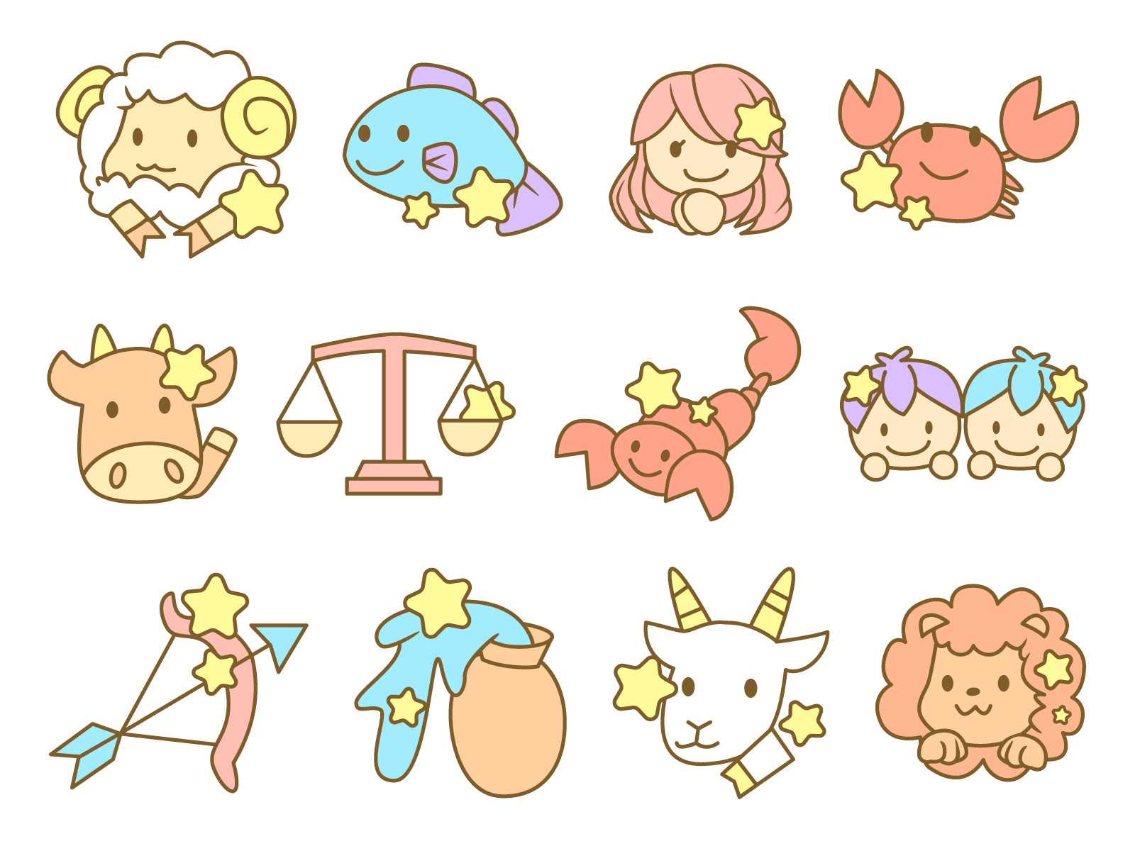 星座 イラスト 簡単詳細 2位