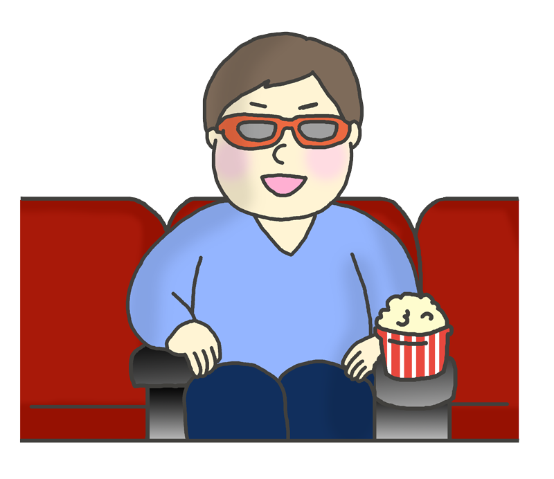映画 を 見 て いる イラスト詳細 11位