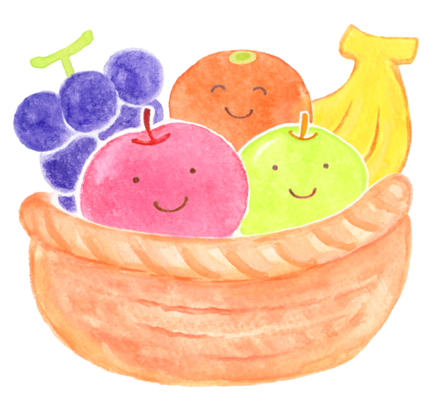 果物 かご イラスト - KibrisPDR