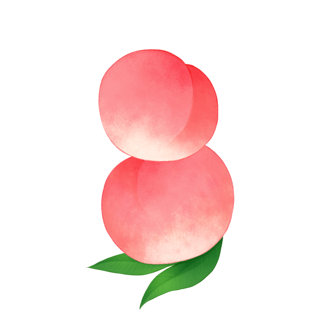 桃 イラスト 無料詳細 8位