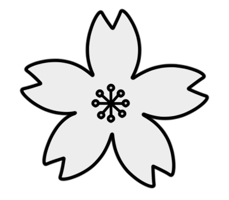 桜 イラスト フリー 白黒詳細 5位