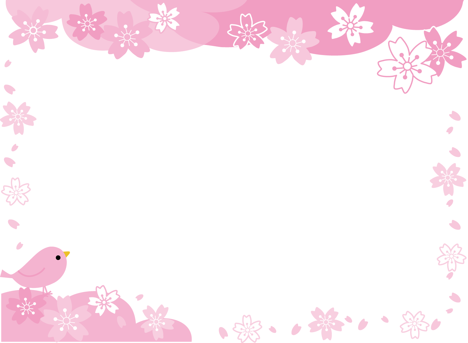 桜 メッセージ カード テンプレート詳細 2位