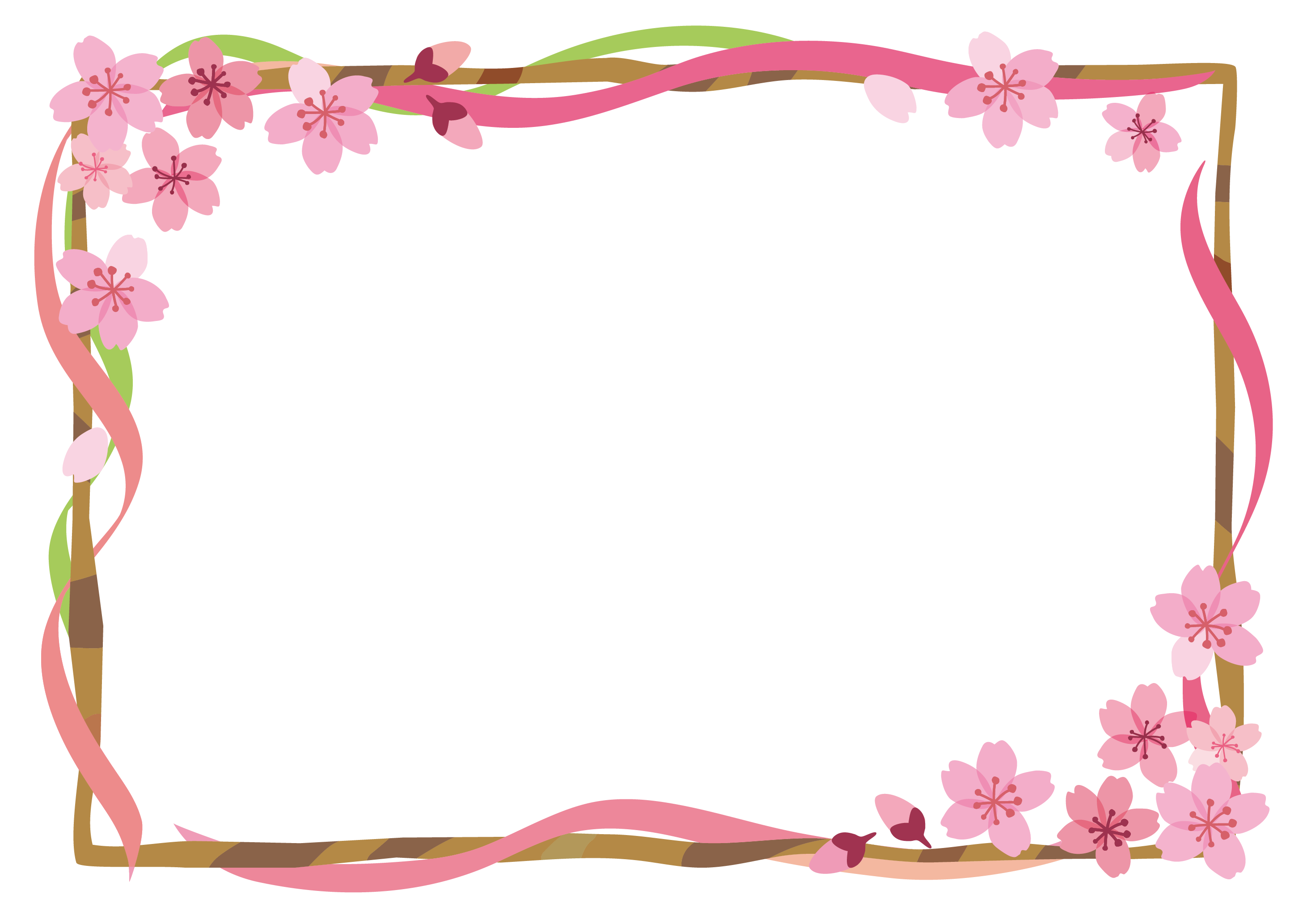 桜 メッセージ カード テンプレート詳細 8位
