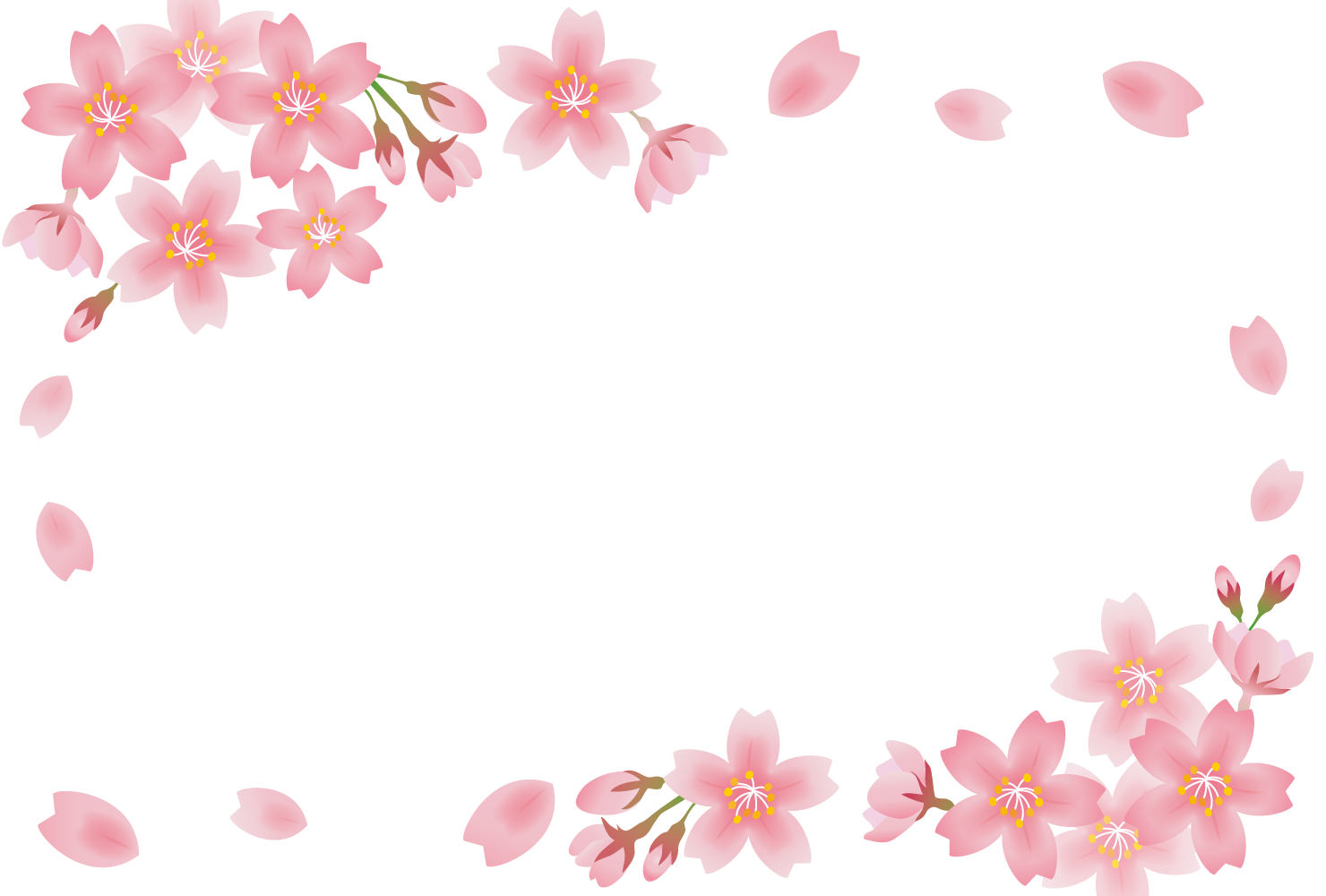 桜 枠 イラスト詳細 8位