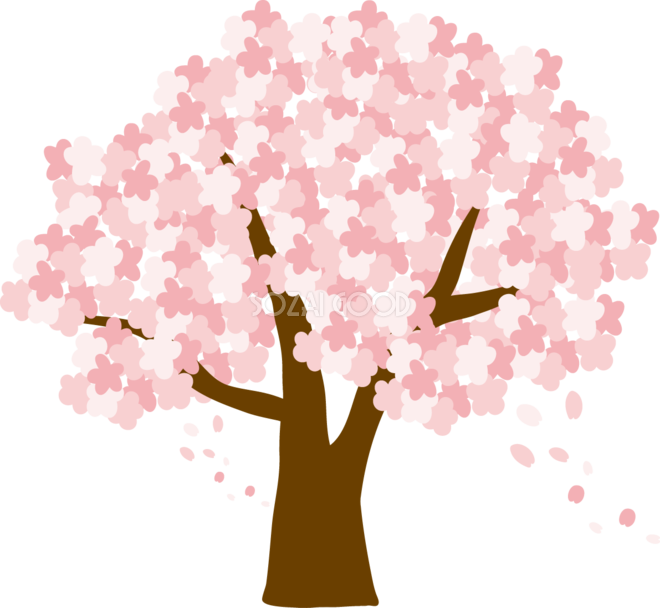 桜の 木 イラスト かわいい詳細 5位