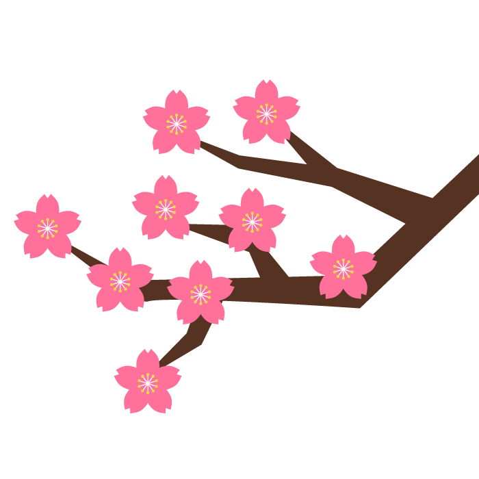 桜の 枝 イラスト 簡単詳細 5位