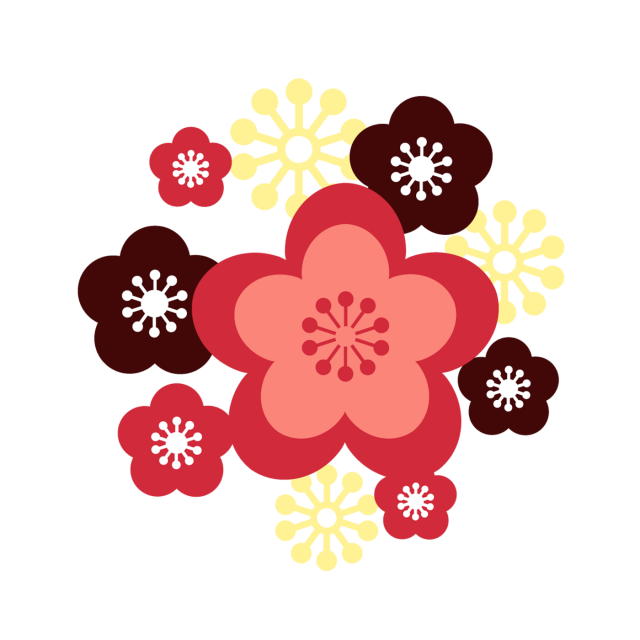 梅 の 花 イラスト 簡単詳細 10位