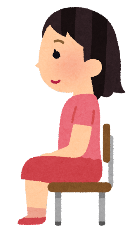 椅子 に 座っ て いる イラスト詳細 2位