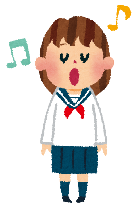 歌う 女の子 イラスト詳細 3位