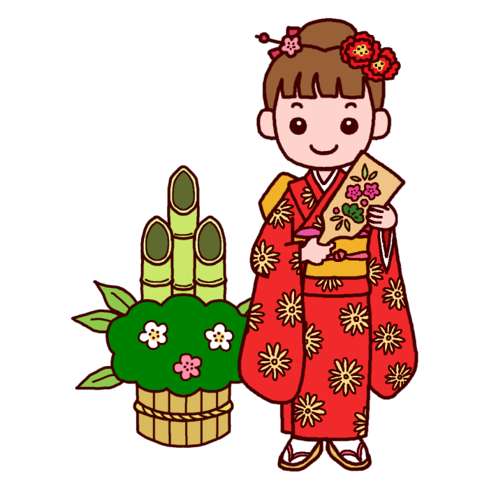 正月 イラスト 女の子詳細 4位