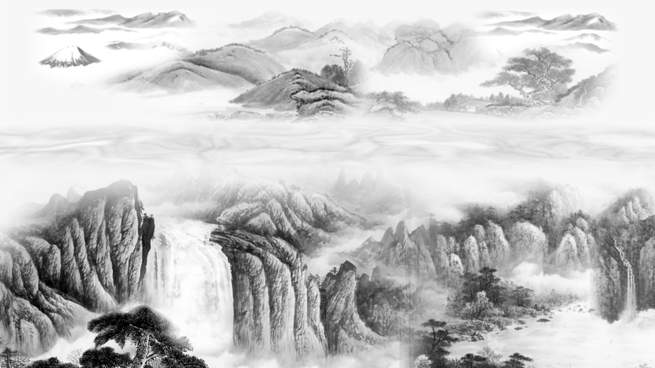 水墨画 山詳細 2位