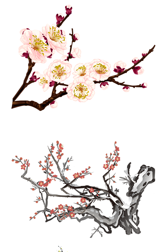 水墨画 花 簡単詳細 7位