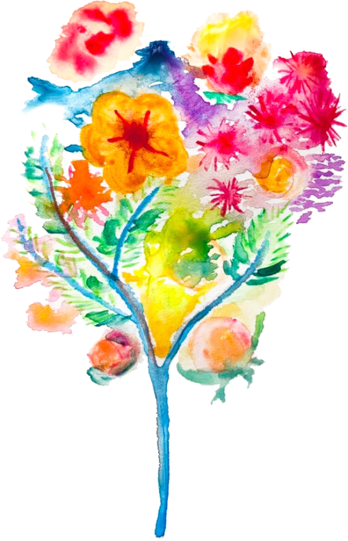 水彩 イラスト 花詳細 7位