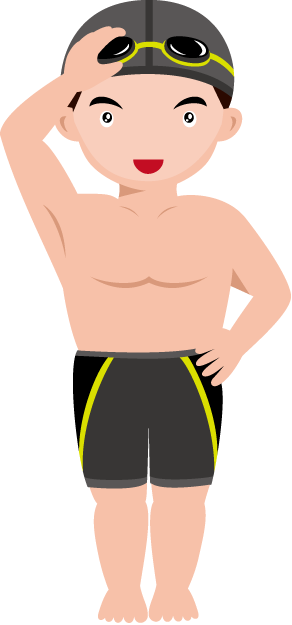 水泳 選手 イラスト詳細 3位