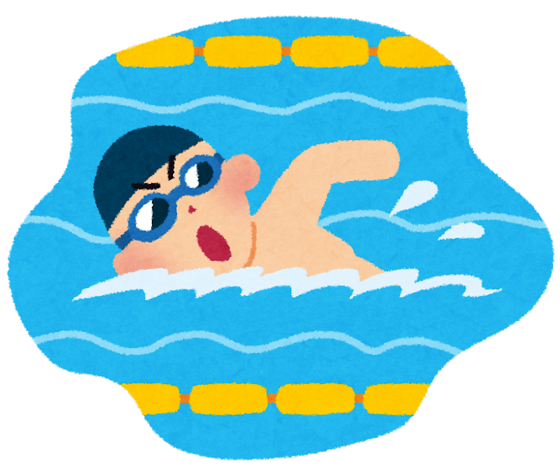 泳ぐ イラスト かわいい詳細 5位