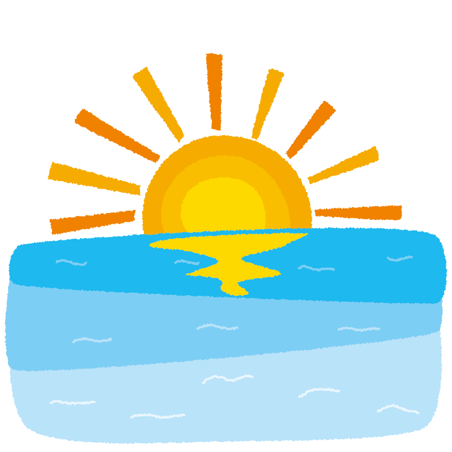 海 の イラスト 簡単詳細 2位