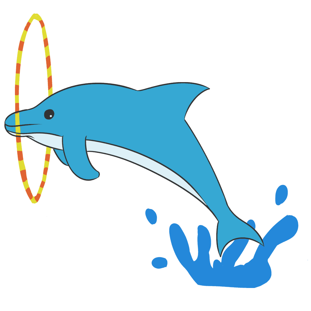 海 イルカ イラスト詳細 2位