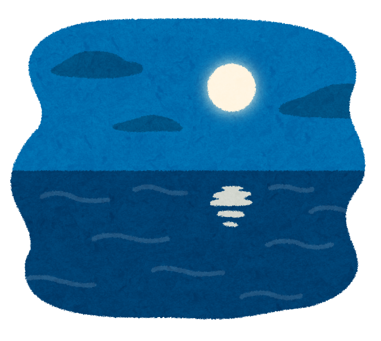 海 夜 イラスト - KibrisPDR