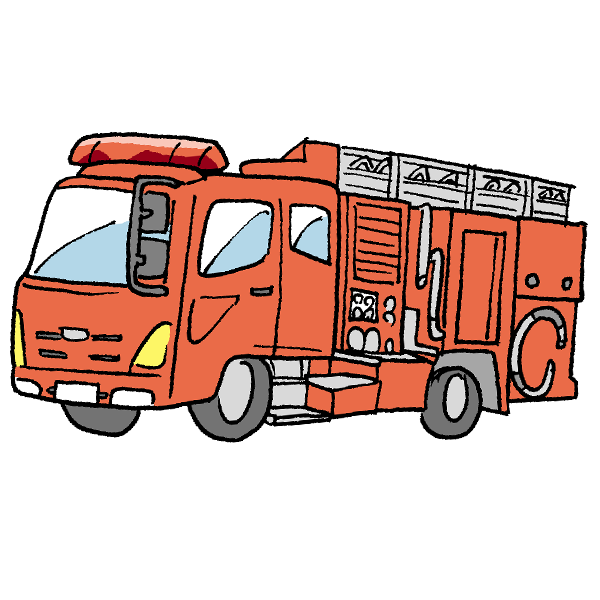 消防 車 イラスト詳細 12位
