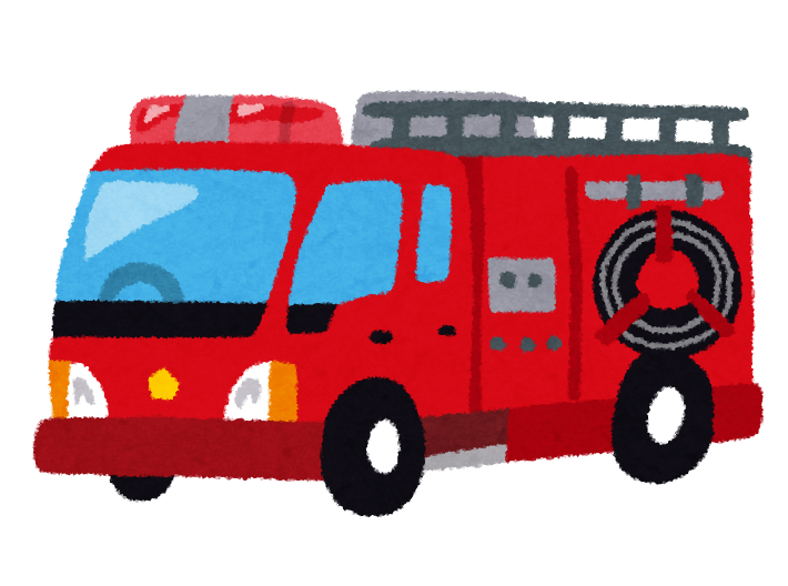 消防 車 イラスト詳細 2位
