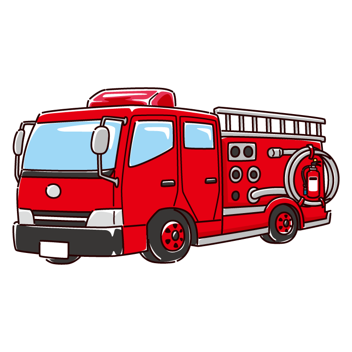 消防 車 イラスト詳細 5位
