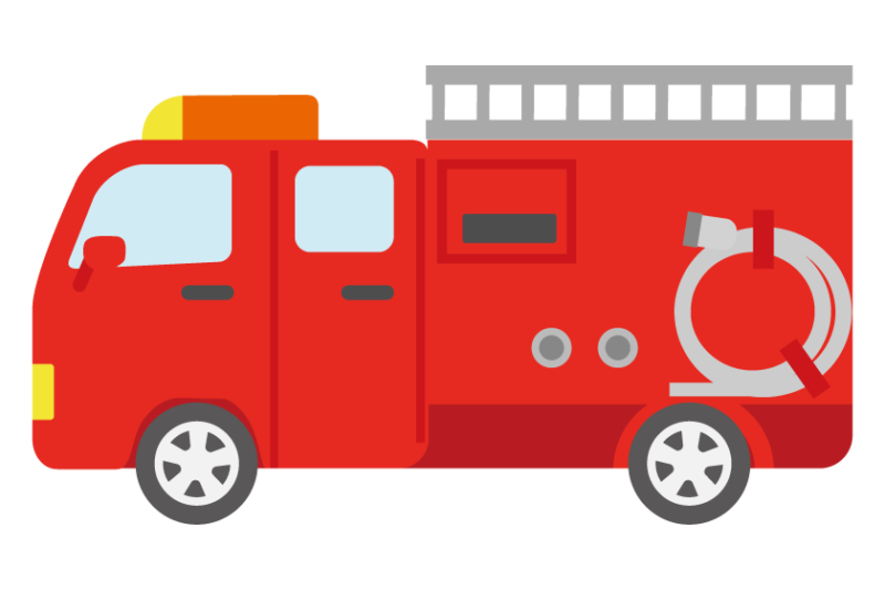 消防 車 イラスト詳細 8位